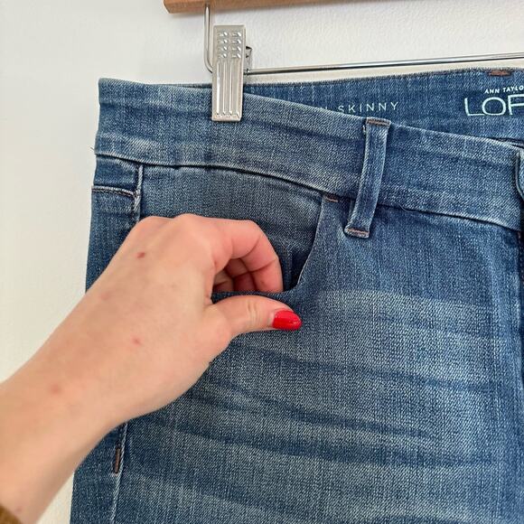 Ann Taylor LOFT Modern Skinny Ankle Jeans Dark Wash 29/8 - Picture 5 of 12